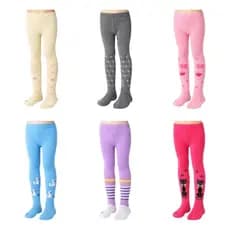 Kit 1 e 5 pecas Meia Calça Com Pé, Meia Infantil Inverno Para Bebê Meninas 0 a 12 Anos Frio