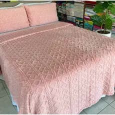Cobertor Manta Cobre Leito Colcha Aconchego 3 pçs casal QUEEN 2,40x2,60 com fronhas Queem