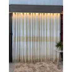 cortina voil bordada com forro em microfibra 4 metros sala/quarto 4,00m x 2,60m