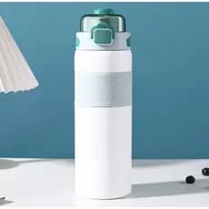 Garrafa Térmica Aço Inox 800ml – Mantém Quente e Frio, Tampa com Vedação e Alça, Academia e Escritório