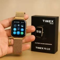 Relógio Smartwatch Timex Fit 2.0 pulseira metal Bluetooth, Estilo Premium
