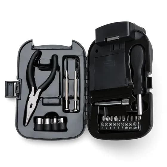 Kit Ferramenta 19 Peças com Lanterna Integrada  Praticidade e Segurança