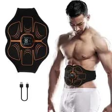 Estimulador Muscular Abdominal Elétrico EMS Trainer Cinto Casa Ginásio Fitness Emagrecimento Massageador Cintura Barriga