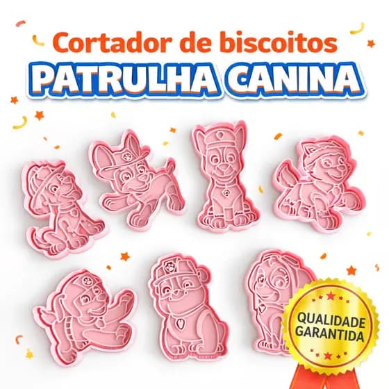 it Cortador de Biscoito Patrulha Canina 3D – 7 Peças
