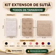 KIT 3 UNIDADES EXTENSOR DE SUTIÃ TODOS OS TAMANHOS EXTENSOR DE COLCHETE SOUTIEN PROLONGADOR