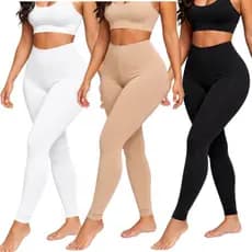 1, 2 ou 3 Calça Anágua Feminina Segunda Pele – Não Marca, Anti Transparência – Branca, Bege e Preta – M G GG
