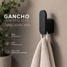 Gancho de Parede Minimalista – Suporte Multiuso para Toalha, Bolsa e Roupas | Cabideiro Organizador Moderno