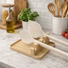Descanso de Colher para Cozinha | Suporte Porta Colher Espátula | Organizador de Utensílios Bancada Anti Sujeira