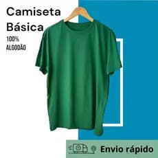 Camiseta Básica Masculina 100% Algodão Reforço Ombro a Ombro Camiseta Masculina Lisa