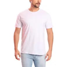 Kit 2 Camisetas Básicas Camiseta Branca Lisa Camisa Premium 100% Algodão Masculina