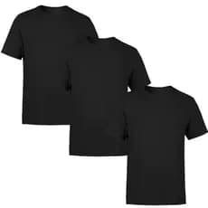 Kit 3 Camiseta Masculina Básica Lisa Camisa Blusa Unissex Básica Casual Camisa Preta