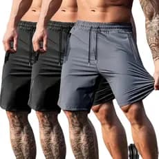 Kit 3 Shorts Masculino Com Ziper Anti-Furto - Bermuda masculina tactel com 10% De Elastano Impermeável