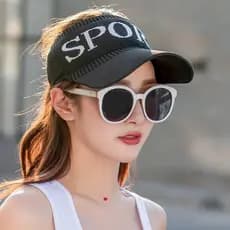 Chapéu/Boné/Viseira Aba Curva Respirável Unissex Protetor Solar Sport - Novo Estilo