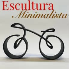 Escultura Bicicleta Decorativa | Design Minimalista Moderno | Enfeite 3D | Presente Criativo