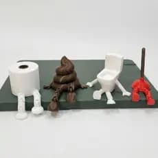 Decoração Turma do Lavabo - Kit Articulado