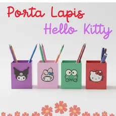 Porta Caneta e Lápis Hello Kitty (My Melody, Kuromi e Keroppi) – 4 Modelos - Organizador