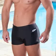 Sunga Boxer Masculina Com Bolso Em Zíper Lançamento Com Forro E Cadarço De Regulagem