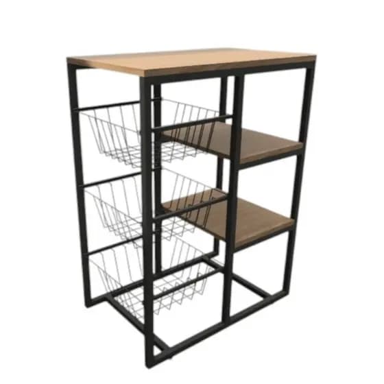 Suporte Microondas Forno Bebedor 3 Cestos 2 Prateleiras