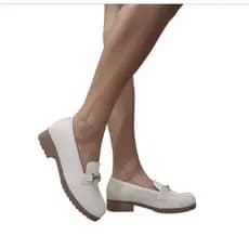 Mocassim Feminino Confortável com Fivela Dourada | Leve e Macio | Elegante para Trabalho e Dia a Dia - 2 Cores