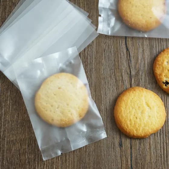 100 Pcs Fosco Sacos De Biscoito Máquina Saco Do Presente De Embalagem Cranberry Neve crisp Bolo Da Lua