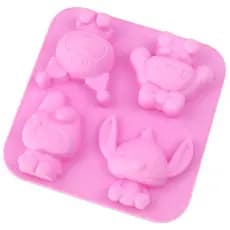 4 Cavity Cinnamoroll Kuromi Melody Stitch Molde De Melodia De Silicone Combinado De Mousse De Bolo Aromaterapia Gesso Sabonete Feito À Mão Pudim De Geleia Para Panificação