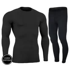 Conjunto Blusa + Calça Térmica Segunda Pele Roupa Frio Unissex Proteção UV