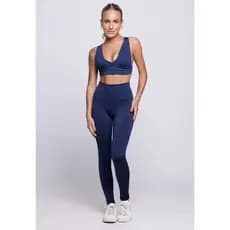 Conjunto Top + Legging Top Com Bojo Costa Cruzada Academia Crossfit