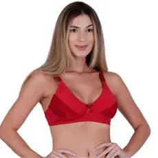 Sutia sem Bojo com Detalhe em Renda Adulto Alça Reforçada Marlene