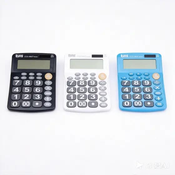 Calculadora De Escritório De Mesa 12 Dígitos a Pilha  Calculadora Grande Visor Calculadora Rosa CCD9827