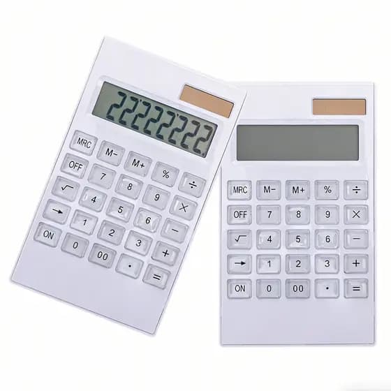 Calculadora De Mesa Ultrafina Com 12 Dígitos Tela Grande Botões De Cristal Bateria & Solar Fonte de alimentação dupla