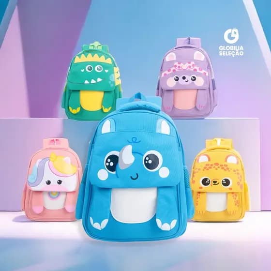 【Oferta por tempo limitado】Mochila Infantil Escolar Menino Menina  Resistente Passeio Bolsa Impermeável KMA5112-ESTERIO