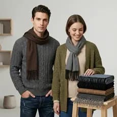 Lenço Cachecol Longo Masculino Quente Fashion Inverno Cachecol Comprido Xadrez FXL8137-A