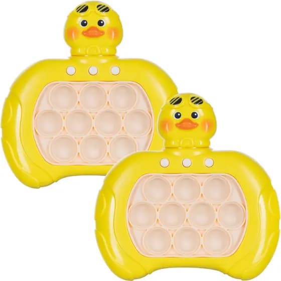 Kit 2 Pop it Eletrônico Infantil Pato Amarelo