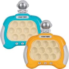 Kit 2 Pop it Eletrônico Infantil Astronauta Azul e Laranja