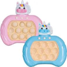 Kit 2 Pop it Eletrônico Infantil Unicórnio Rosa e Azul