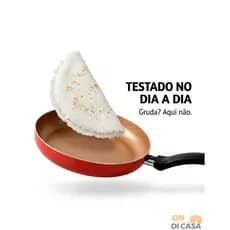 Frigideira Tapioqueira Antiaderente 20cm Tapioca Não Gruda Alumínio Rizzoflon