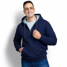 Moletom Ziper Aberto Estiloso Masculino Grosso Blusa De Frio Premium Canguru Bolso Capuz Forrado Inverno