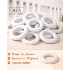 Kit 50 Unidades/pares Ilhós 28mm Redondo Para Cortina Decoração