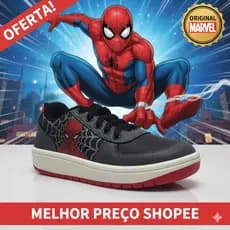 Tênis infantil casual  tênis homem aranha original Marvel tênis de menino leve macio dia dia
