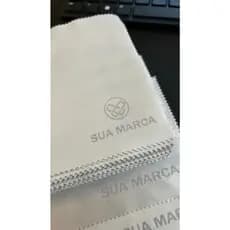 Flanelas para óculos personalizadas - Pacote com 100 unidades cinza