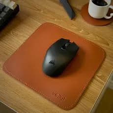 Kit 25 Atacado Mouse Pad Premium - Couro Ecológico 20x20