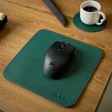 Kit 10 Atacado Mouse Pad Premium - Couro Ecológico 20x20