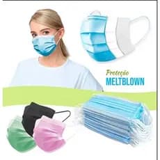 KIT200 Máscaras Cirúrgica Azul Rosa Branca PretoTripla Camada Descartável Daily Protective Mask Pronta Entrega Promoção