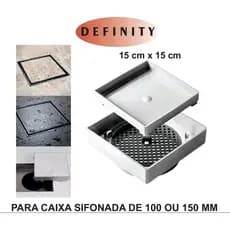 Ralo Invisível Oculto 15x15 Inteligente Branco