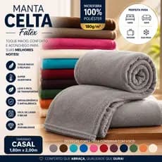 Manta Casal Microfibra Celta Fatex 1,80x2,00 Quentinha Macia