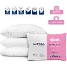Travesseiro Camesa Cotton Plus Suporte Firme 50x70cm 100% Algodão