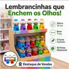 Mini Máquina de Doces Infantil Colorida Para Festa Lembrancinhas