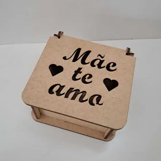 Kit 10 Caixa De Presente Dia Das Mães Lembrancinha Em Madeira Mdf Caixinha