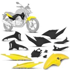 Kit Conjunto Carenagem Pro Tork 7 Peças Cb 300 2010 - 2012 Peças Plásticas Excelente Qualidade