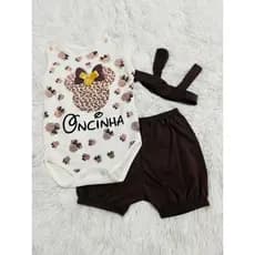 Conjunto Oncinha para bebê menina